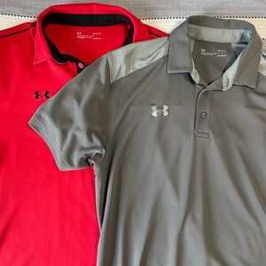 TWO Underarmour men’s athletic polos